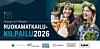 Mainoskuvassa kaksi hymyilevää ihmistä, ruokaa ja Hungry for Finland -kilpailun teksti sekä logot.